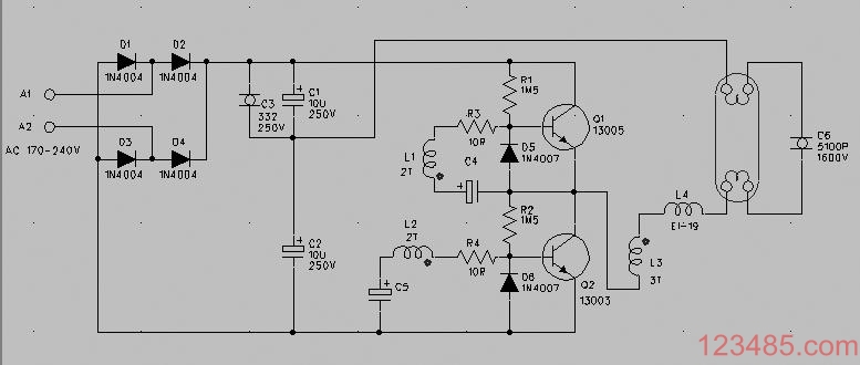 40W电子整流器电路