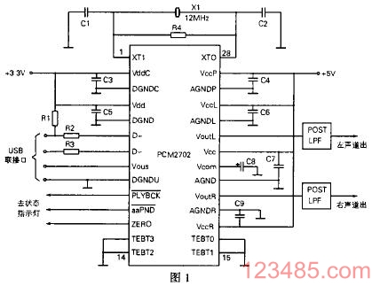 基于PCM2702E的USB声卡设计